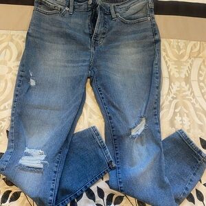 Lucky Brand Blue Distressed Straight Leg Jeans